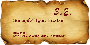Seregélyes Eszter névjegykártya