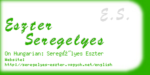 eszter seregelyes business card